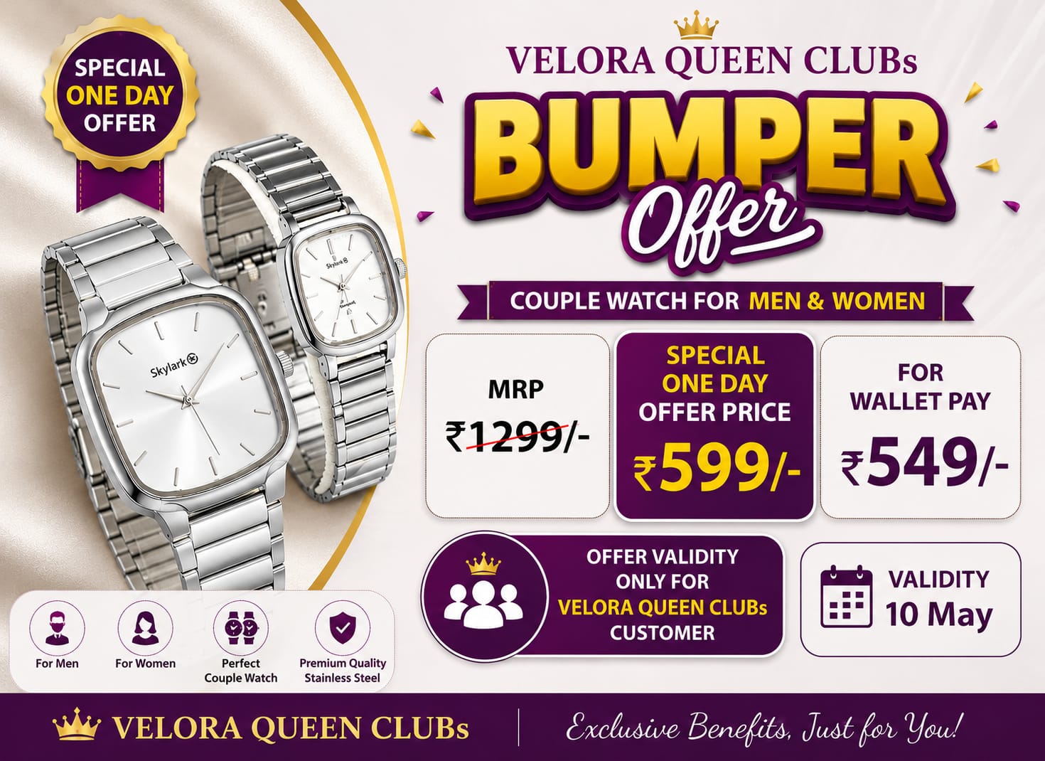Sky lark couple watches 