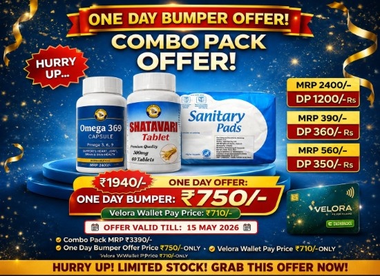 OMEGA 3-6-9 + Shatavari tab + Sanitary pad Combo pack 