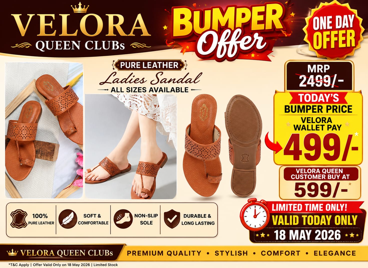 Pure Leather sandal for women 