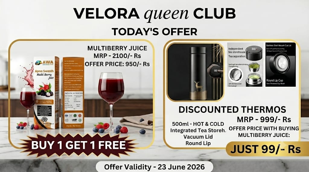 Multiberry juice with discounted Thermos offer 
